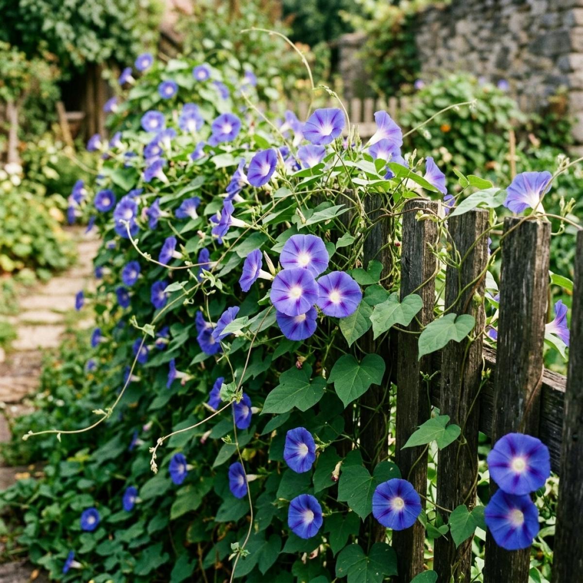 Premium Morning Glory Seeds High Germination Rate Easy to Plant for Garden Balcony Yard Decoration Annual Flowers Bonsai Seedlings DIY Garden