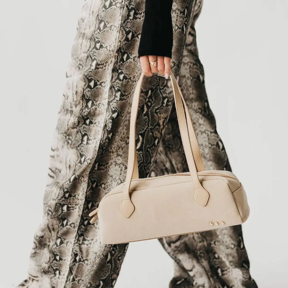 Sally Suede Barrel Bag