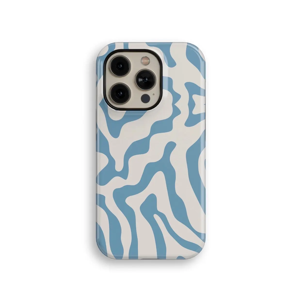 Ocean Waves Tough iPhone17 Pro Max Plus Air/16/15/14/13/12/11 Case - Polycarbonate Shell, TPU Interior