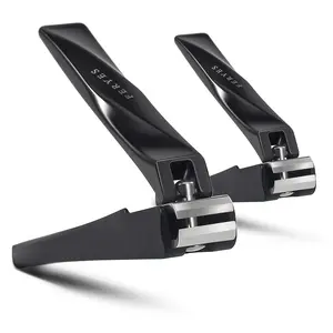 Clippers With Catcher 2 Set  No Splash Fingernail Clipper And Toenail Stainless Steel Cutters - W/black Metal Case Packing