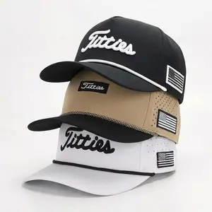 Curves & Clubs Titties Golf Hats 3-Pack – Tan, White & Black, and Black & White – Perfect Golf Gift Bundle