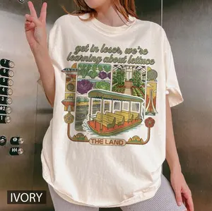 Get In Loser We're Learning About Lettuce Shirt, Funny Gardening Boat Ride Tee, Retro Florida Theme Park Plant Shirt, Living with the Land Inspired Graphic Top, Aesthetic Hydroponic Gardening Apparel