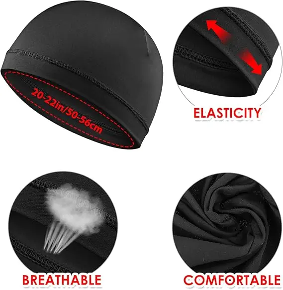 9pcs Rags Sweat Wicking Beanie Cooling Durags Skull Cap Motorcycle Head Wrap Bandana For Men Women G 601099953605003