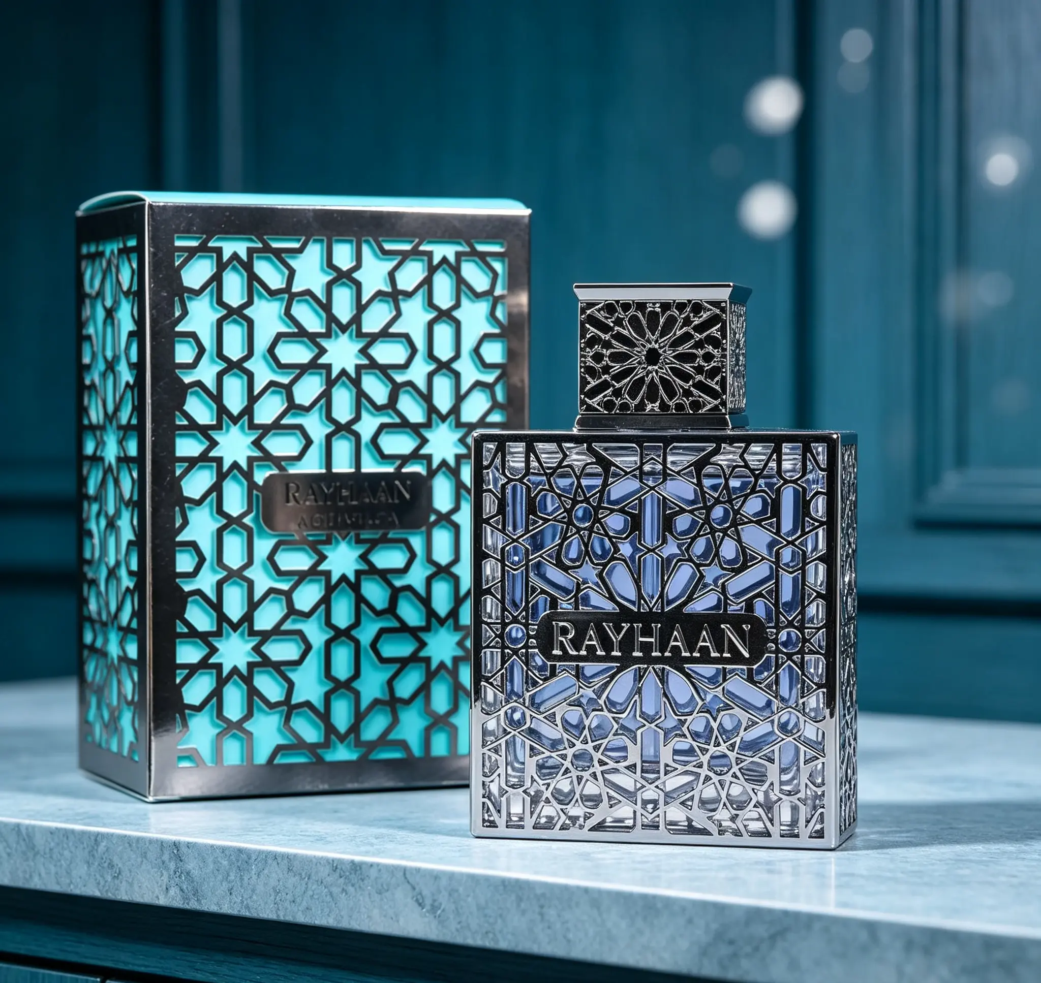 Rayhaan Aquatica Eau de Parfum for Men, Fresh Marine Citrus Clean Scent, All Day Long Lasting Cologne Spray, 3.4 Oz / 100ml