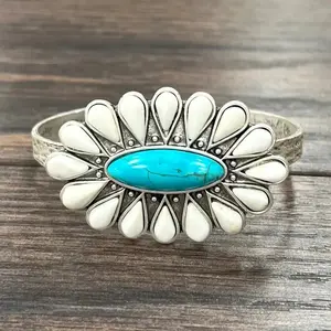 Navajo Turquoise, White Turquoise Cuff Bracelet