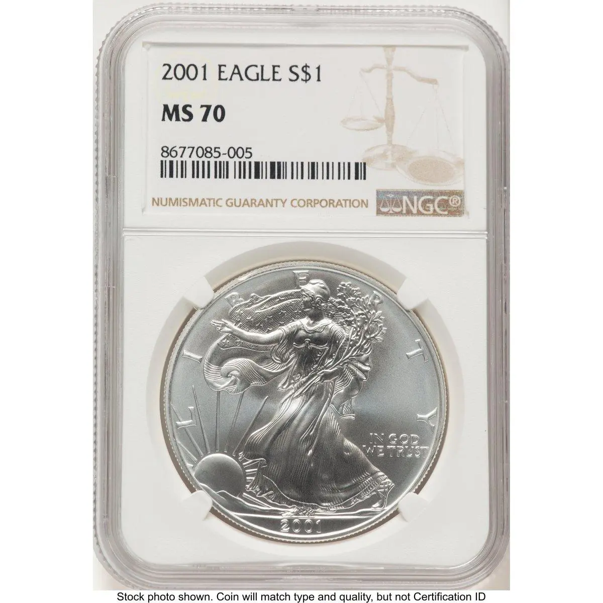 Modern Bullion Coins (2001 Silver Eagle Brown Label)
