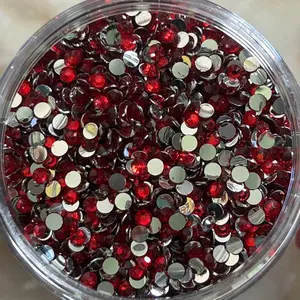 Red Resin Rhinestones - Bulk Rhinestones - Choose Your Size & Quantity - Ideal for Nails, Phone Cases, Bling Tumblers and Shoes