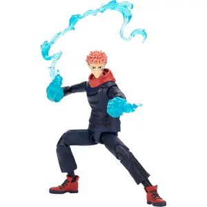 Kaisen Yuji JUJUTSU 6.5-Inch Multi-Jointed Scale Figure with Swappable Faceplates, Alternate Hands, and Energy Effects.