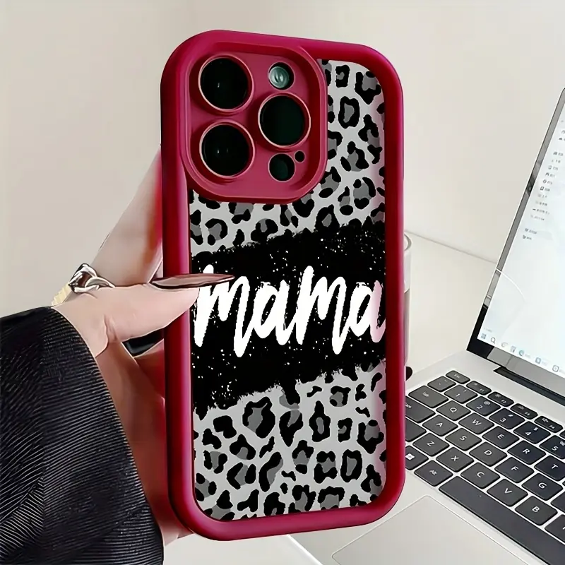 Mama's Patterned TPU Silicone Protective Casing for iPhone - Shockproof, Drop-Resistant, Durable Soft Cover with Precise Lens Hole Protection, Compatible with iPhone 17 Pro Max,16,16e,15,14 Plus,13,12 Mini,11,Air,XR,X,XS,Cellphone Accessory
