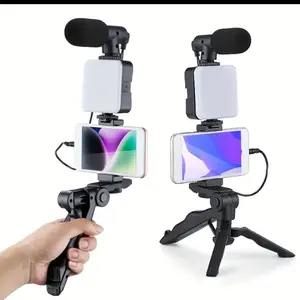 SMARTPHONE VLOGGING KIT WITH ELD LIGHT-MICROPHONE-TRIPOD-HOLDER IDO type IDO type Plastic Plastic Metal UK type TPU Metal Plastic TPU Carbon Fibre Carbon Fibre Plastic Plastic Plastic Game TPU IDO type IDO type