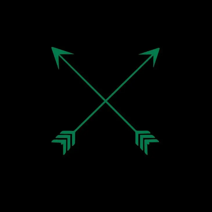 Cross Arrow Hunting Vinyl Decal Sticker UV & Waterproof Bumper Window Laptop Automotive Water Bottle Gift accessories – GREEN 4"