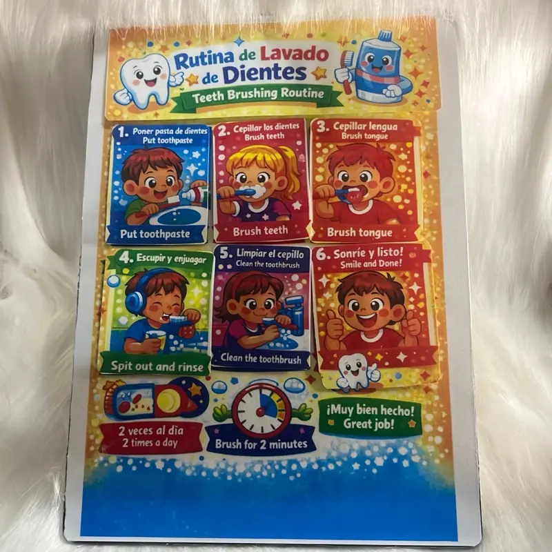 Rutina de lavado de dientes para niños