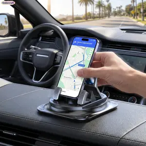 Car phone holder 360 degree rotation, suitablefor car navigation in-car dashboard, horizontaland vertica screen adjustment angle,suctioncup fixed non-slip mobile phone holdersuitable for iPhone and Android iPad Bluetooth MagSafe Wallet with Apple Find My
