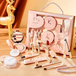 10-piece set of Yilu has you beauty kit, including air cushion cream, powder, cream, lipstick, lip glaze, eyeliner, mascara, eyebrow pencil, concealer and makeup brush and a series of cosmetic sets, to create exquisite makeup, give people a good product