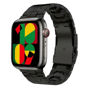 Titanium Ultra 3 Watch Band - Grade 2 Titanium Metal Band for Men, Compatible with Apple Watch Ultra 3/ Ultra 2/ Ultra 49mm, Series 11/10 46mm 45mm 44mm , Folding Clasp & DLC Coating