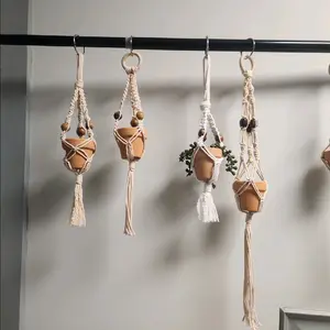 mini macrame plant hanger
