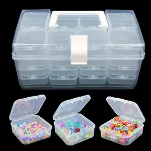 33-Piece Plastic Storage Set, Dust-Proof Waterproof, Jewelry Beads Nail Art Craft Supplies, Sewing Organizer, Modern Style