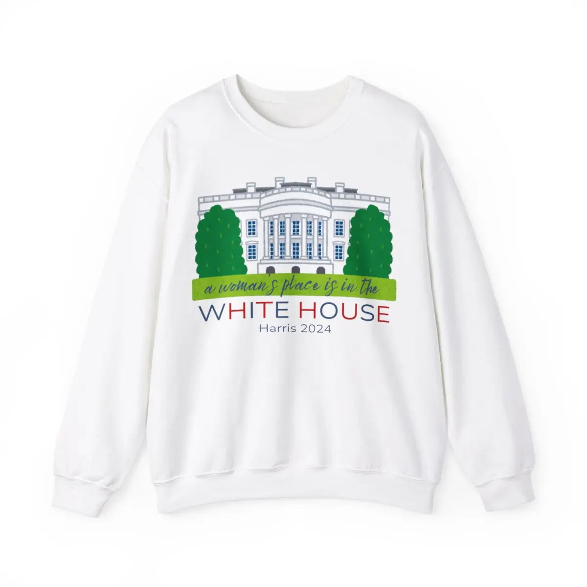 Kamala 2024 Sweatshirt, A woman's place is in the white house,Kamala Harris Shirt,Leftist Tee,Kamala Harris President Shirt,Democratic Shirt Cotton Fabric