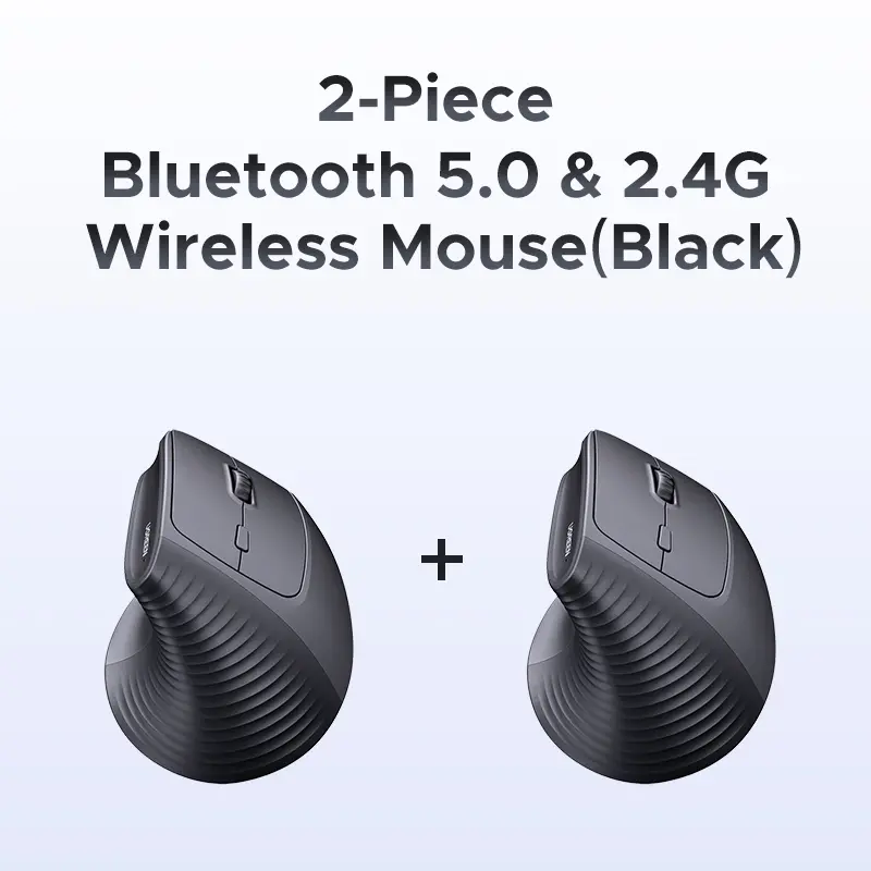 2pcs Black-Bluetooth 5.0+2.4G Model
