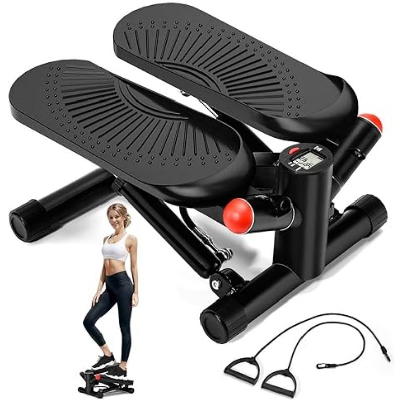 Steppers for Exercise at Home, Upgraded Stair Stepper Machine with 10DB Super Quiet, Air-Powered Mini Stepper with Resistance,Air-Powered Twist Stepper for Full Body Workout