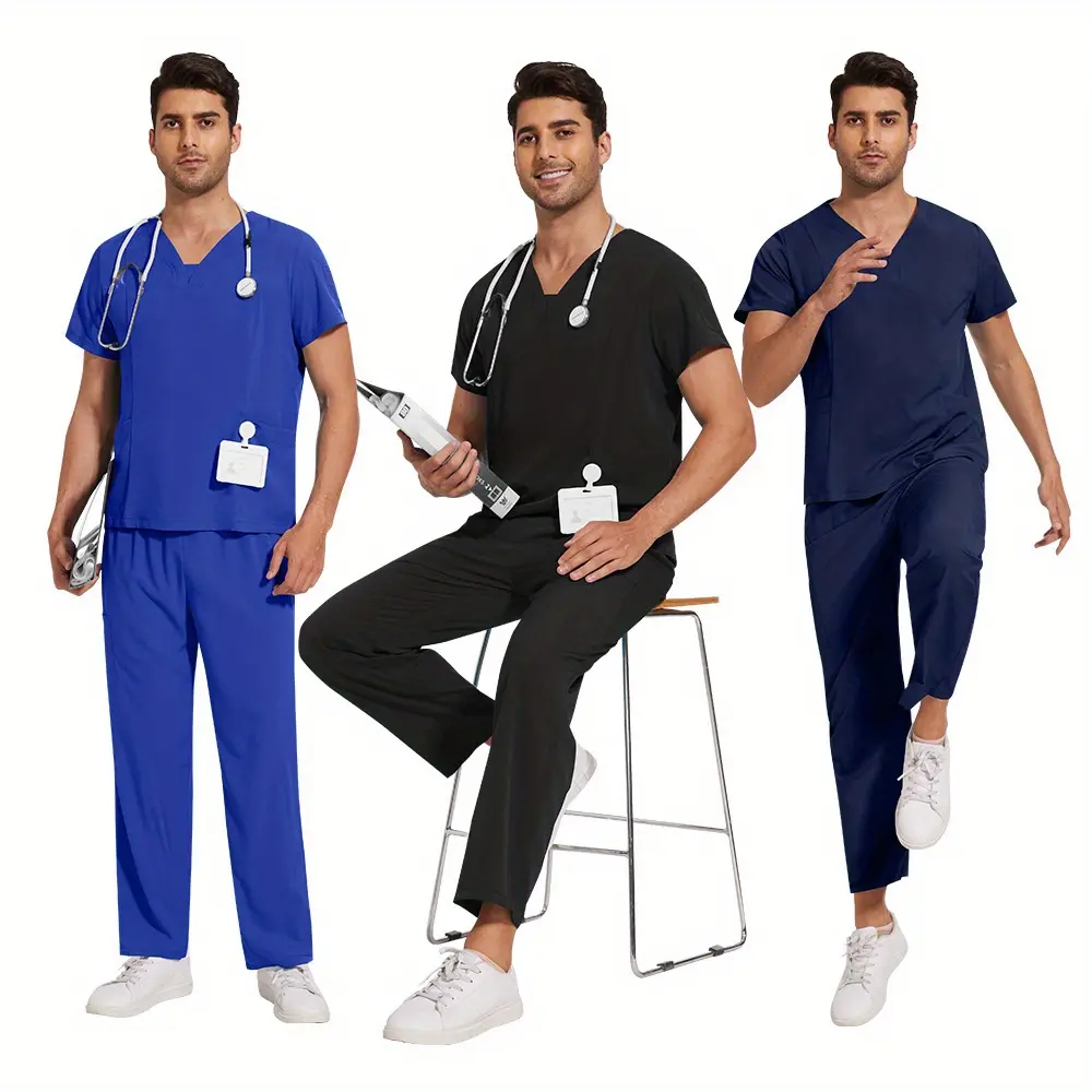 Uniform Nurse Men Costume Scrub Joggers Sets Nursery Children's Playground Work Wear Comfortable Suit Uniforms