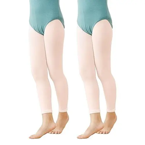 Girls/Women's Ballet Dance Tights - Convertible Footless Tights for Ballet Gymnastics School Practice, 2 or 3 Pairs Pack, Stretchy Comfortable Seamless Performance Leggings for Dancewear and Activewear Girls/Women's Ballet Dance Tights - Convertible Footless Tights for Ballet Gymnastics School Practice, 2 or 3 Pairs Pack, Stretchy Comfortable Seamless Performance Leggings for Dancewear and Activewear
