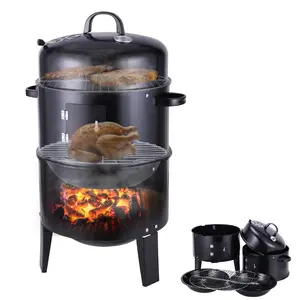 OKHOTY Portable Charcoal Grill Small Folding Outdoor Grill Mini Black Barbecue Grill with Adjustable Air Outlet & Fire Pit Feature for Best Cooking Experience
