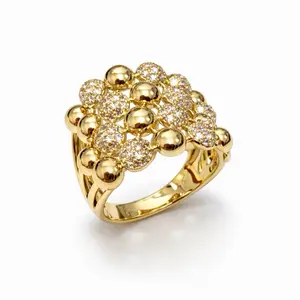Elegant  Ring Gold Plated with Sparkling Stones for Women's Fashion Jewelry cod Ring-4452