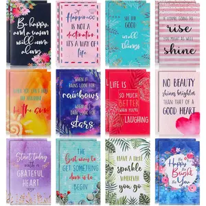 24 count Inspirational Notebooks Bulk Gifts for Women Small Journals for Women Bulk Mini Notepads Notebooks Motivational Notepads for Teachers Office Travel, 12 Styles(Lovely Style)