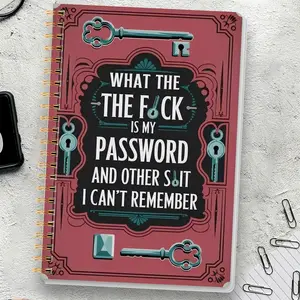 1pc Simple Password Book, Spiral Bound Planner, Minimalist Advanced Address Password Manager With Website Password Quick Access Username And Password Storage Perfect For Home Office Internet Computer Logins, Great Holiday Gifts