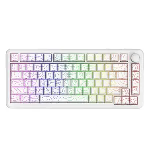 AJAZZ AK820MAX wired mechanical keyboard new magnetic switch low latency high precision customized contour sublimation keycap RGB DIY full key hot-swappable Gasket structure RT adjustable gaming gaming keyboard office boys game gift