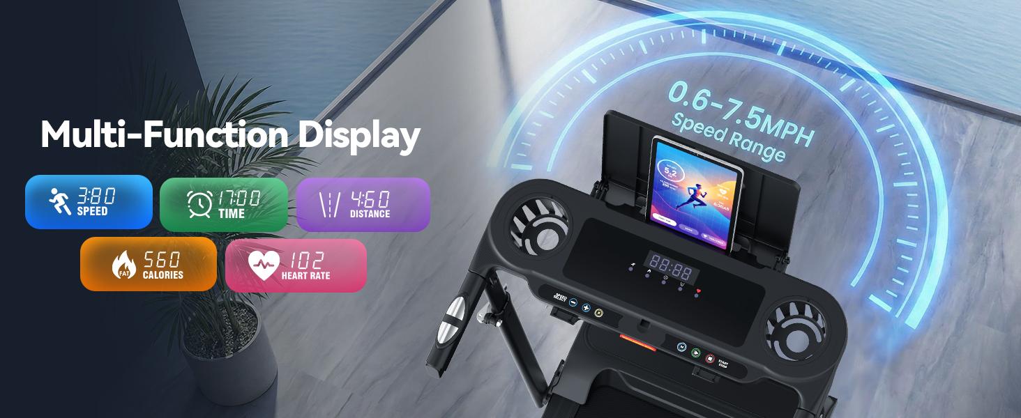 【Spring Glow Up】ANCHEER Treadmill for Kids and Adults with Adjustable Height & Desk Workstation, 450LBS Capacity, Easy Assembly Treadmill with 15% Incline and LED Display, 3.5HP Slient Motor Treadmill with Desktop for Home Office Whole Family Workout