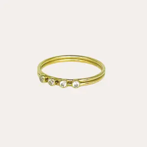 Ember | 14K Gold filled Four Cz Ring