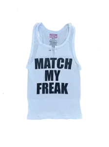 MATCH MY RIBBED TANK TOP Saefty Pin Gothic Alt Cute y2k Graphic Tank Slogan