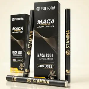 PUFFORA Nasal Inhaler Stick - Portable Essential Oil Aromatherapy| Botanical Inhaler| Mullein & Mint For Clear Lungs & Focus| Natural Plant-Based Aromatherapy | Forming Gift Fitness