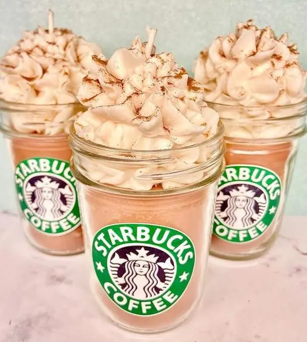 Homemade Starbucks candle ( warm sugar vanilla)