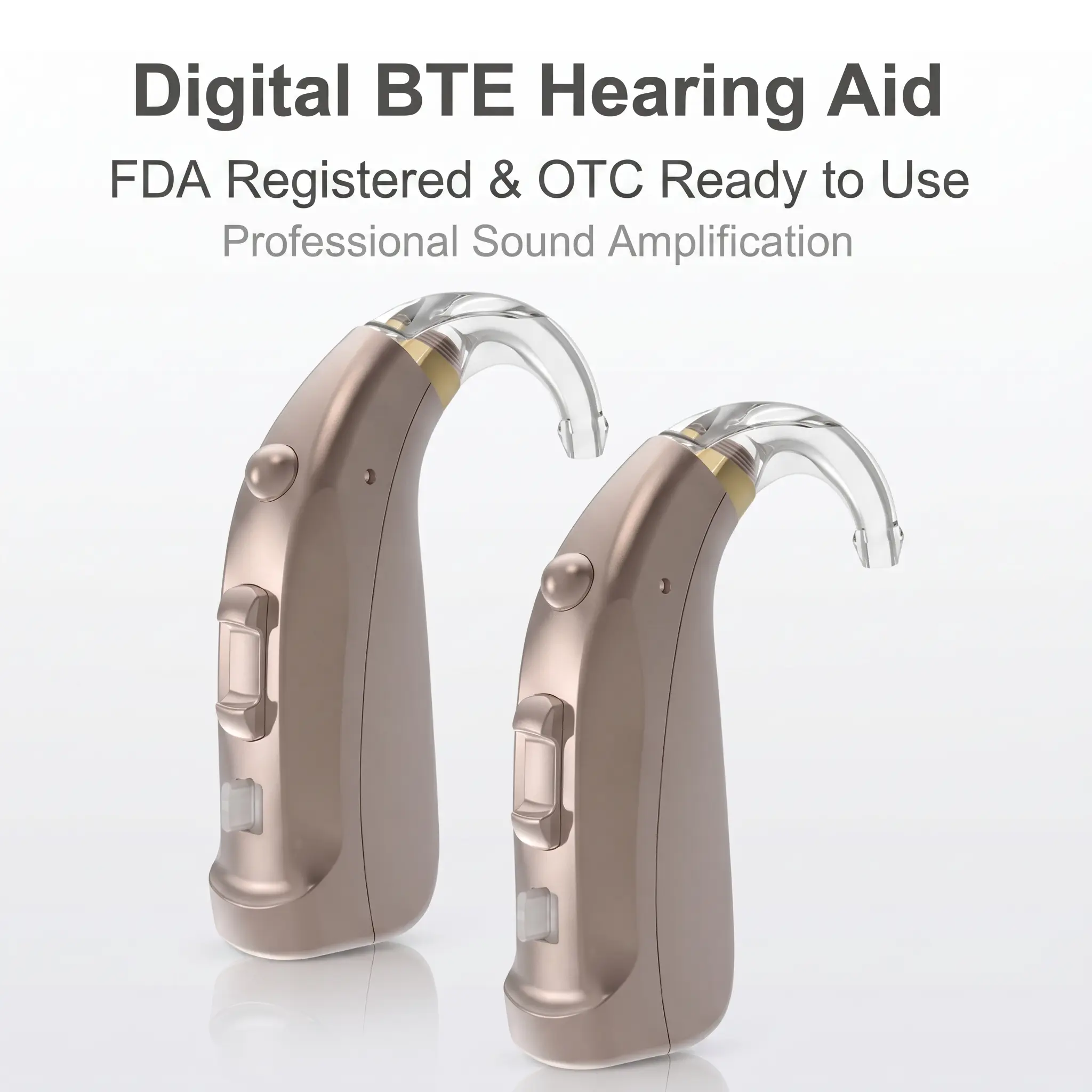 Coniler D-109K OTC Hearing Aids – Perfect Father's Day Gift for Seniors, True 16 Channels, No Prescription Required
