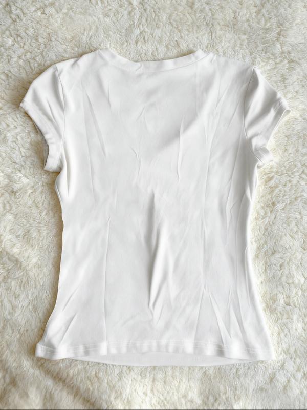 26 Valentine's Day wing print retro y2k trendy fashion women's V-neck short sleeved T-shirt