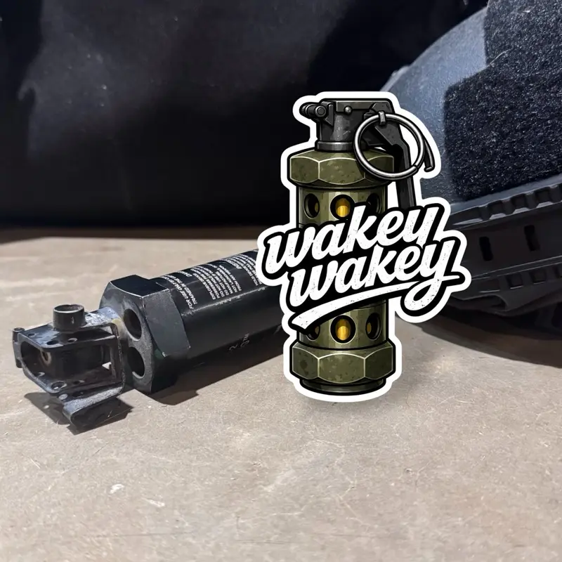 Tactical Flashbang Sticker - Police Military SWAT Themed, Durable for Tumblers, Laptops, Helmets