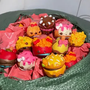 Original Loose Stock Num Nom Glitter Food Figure Hat Nail Polish Eye Shadow Scent Blind Bag Collect Model Toy Gift for Kid Girl