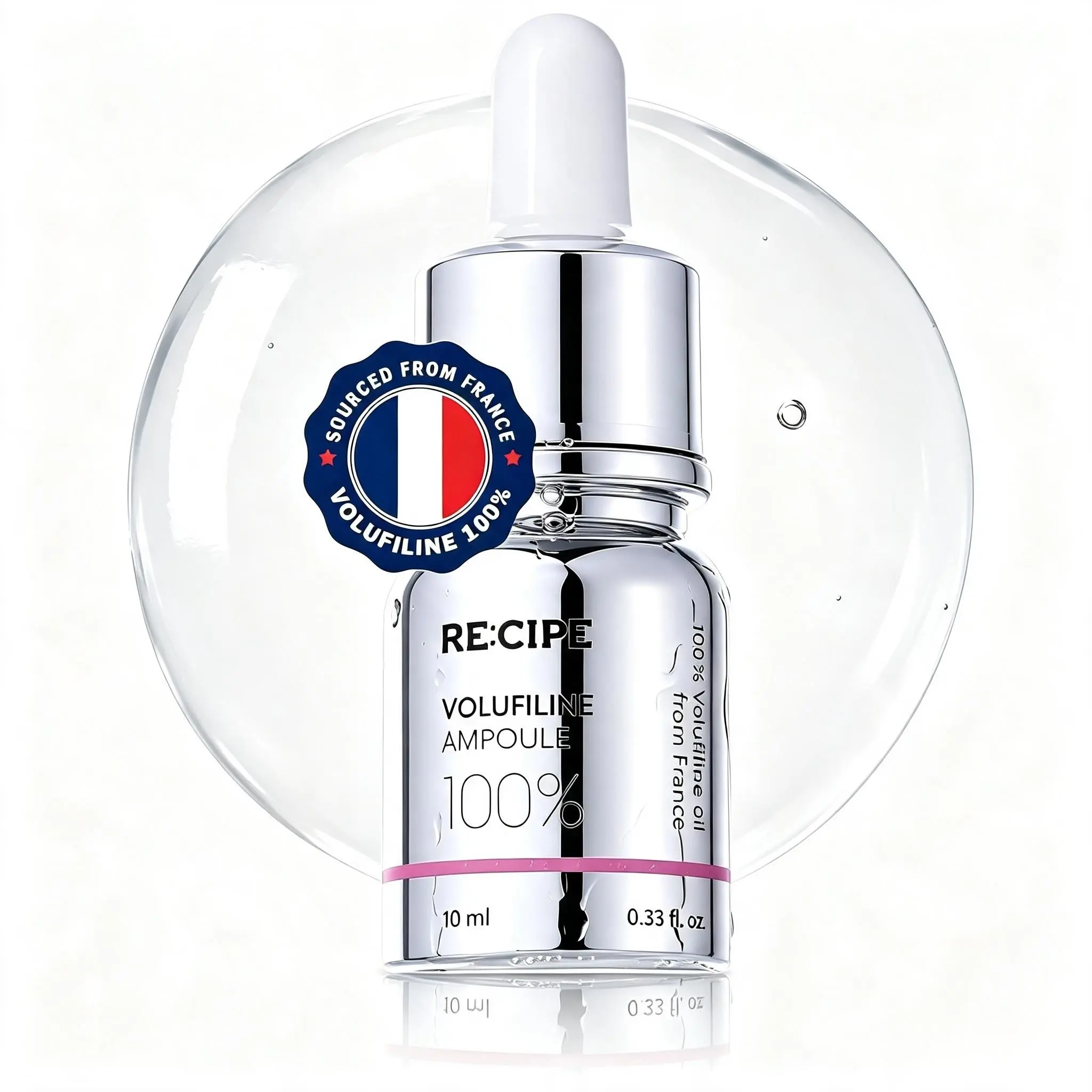 2026 RE:CIPE Pure Volufiline Serum 0.33 fl oz,Official Sederma Ampoule From France -Hydrating & Age-Defying DIY Skin CareBooster for Face & Body with ElevatedResilience Formula