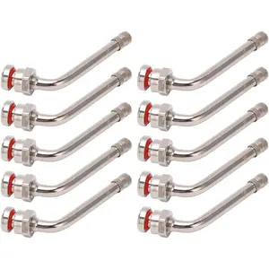 TR545D 60 Degree Truck Valve Stem Extension Adaptors (10 Pack) – Compatible with Alcoa 22.5in/24.5in Aluminum Wheels