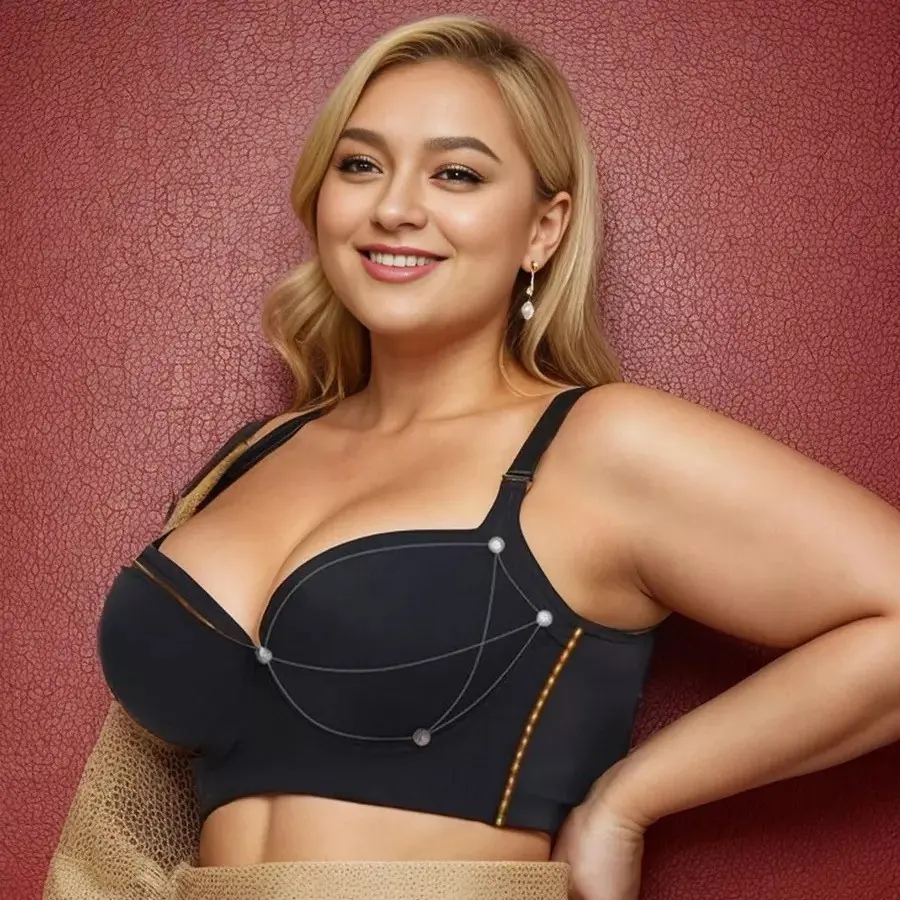Plus size woman's bra, comfortable, slimming and anti-sagging Plus size woman's bra, comfortable, slimming and anti-sagging