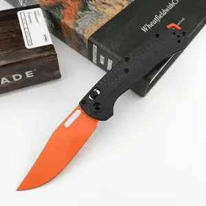 15535 folding knife, carbon fiber handle, D2 high-end stainless steel blade, EDC multifunctional tool, convenient pocket knife, fruit knife, kitchen knife, men’s gift, Valentine’s Day gift