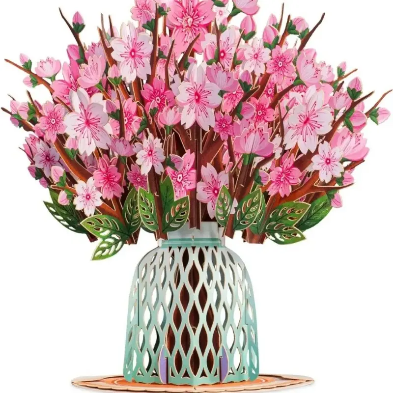 Flower Bouquet Pop-Up Card – 3D Popup Greeting Card & Keepsake Flowers