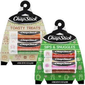 ChapStick Holiday Lip Balm Packs, Sips & Snuggles + Toasty Treats (8 Sticks), Stocking Stuffers