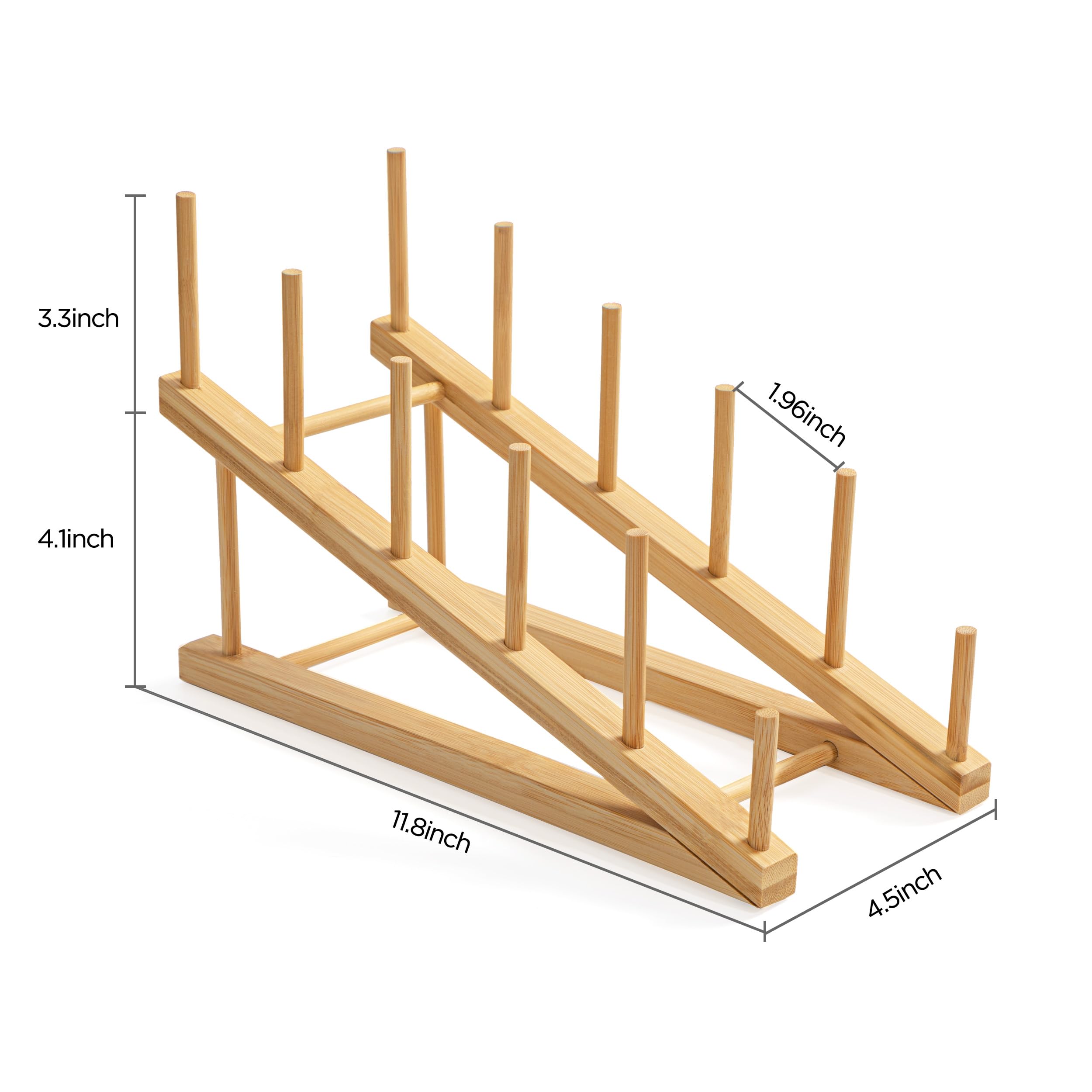 Bamboo and wood dish drying rack, 1 piece, can store plates/bowls/books/documents/bowls/cups/cutting boards/pot lids, suitable for kitchen countertops, offices, and display cabinets. Bamboo and wood dish drying rack, 1 piece, can store plates/bowls/books/documents/bowls/cups/cutting boards/pot lids, suitable for kitchen countertops, offices, and display cabinets.