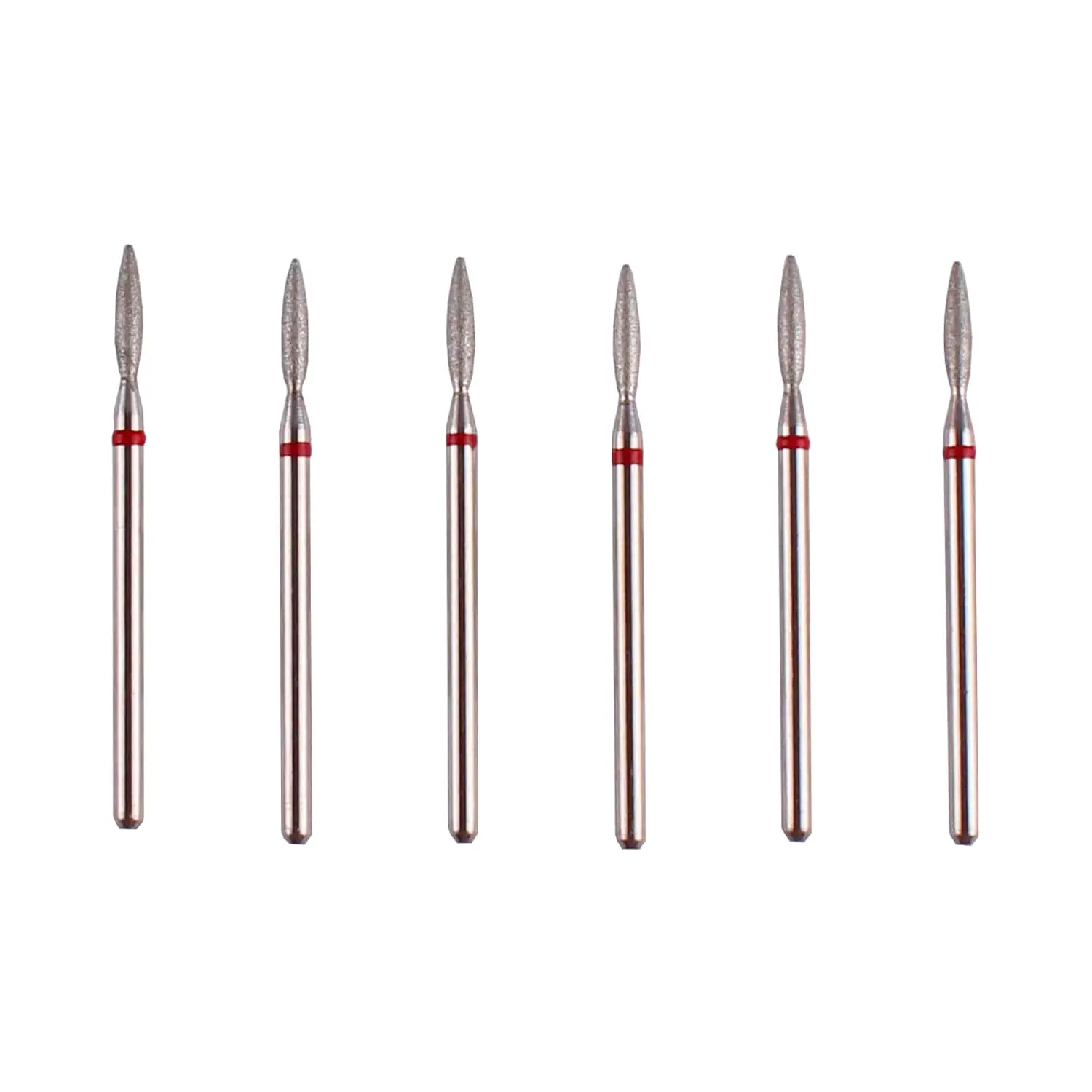 Pro Flame Smooth Cuticle Drill Bit Set with Case - 6-Count Nail Care Bits for Nail Drill, Professional Tool for Manicurist Salon Manicure, Nail Art, Cuticle Bit