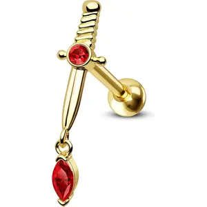 Dagger Helix Earrings 316L Stainless Steel Cartilage Earrings Studs Dangle Helix Piercing  for Women 16G Helix Earrings Studs