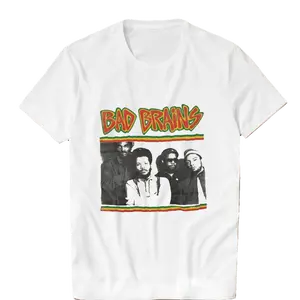 Bad Brains Tour 86-87 Basic White Short Sleeve Men's Sweatshirt T-Shirt, Unisex Cotton Fabric, Gift For Fan Menswear Classic Casual
